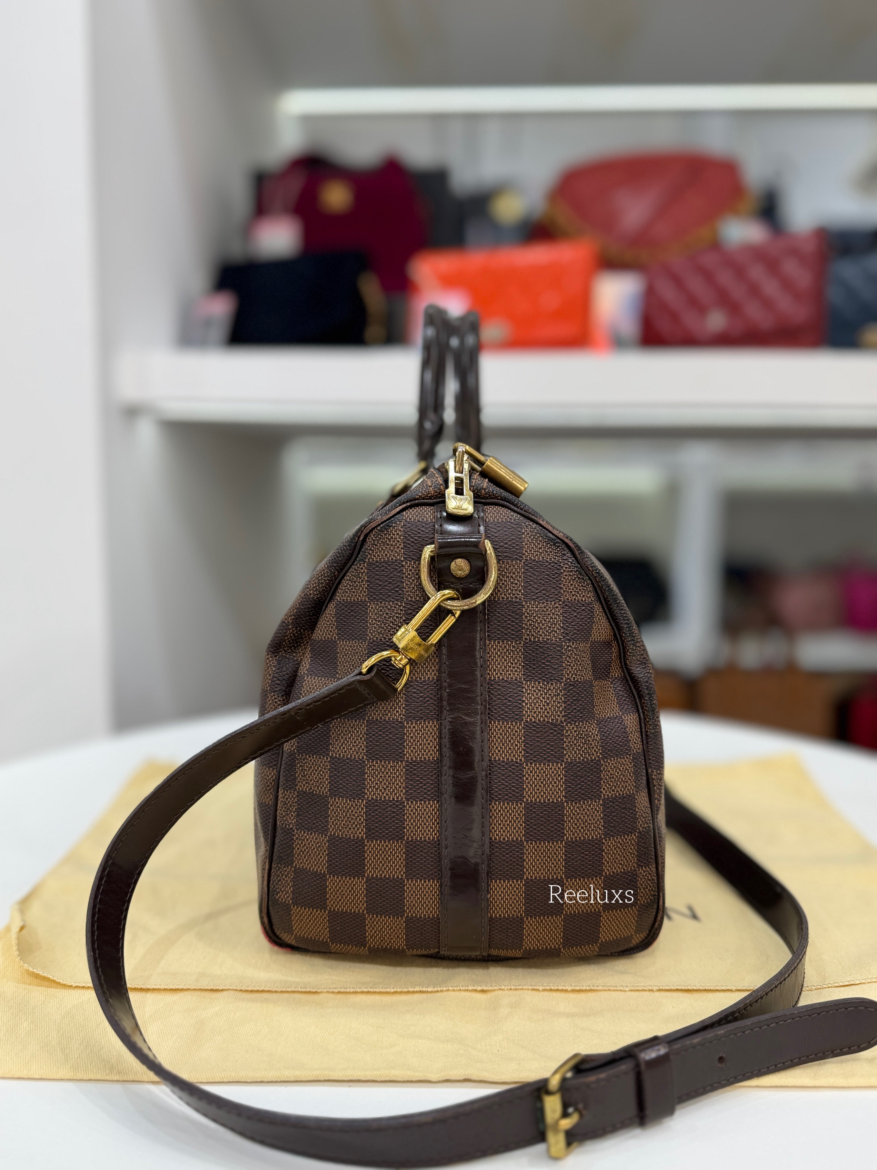LOUIS VUITTON LV Speedy Bandoulière 30 Damier Ebene Canvas