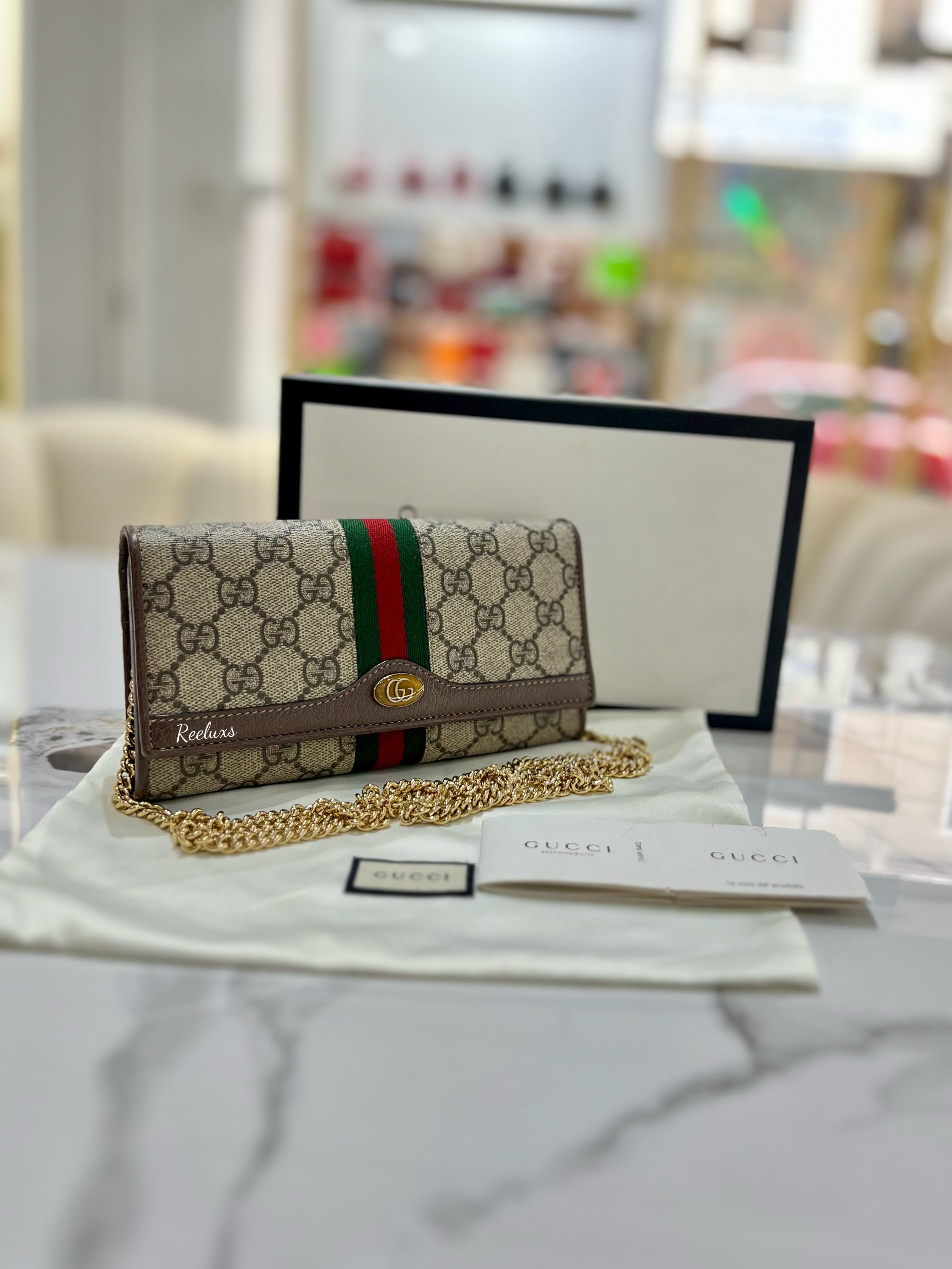 GUCCI Ophidia GG Continental Wallet On Chain