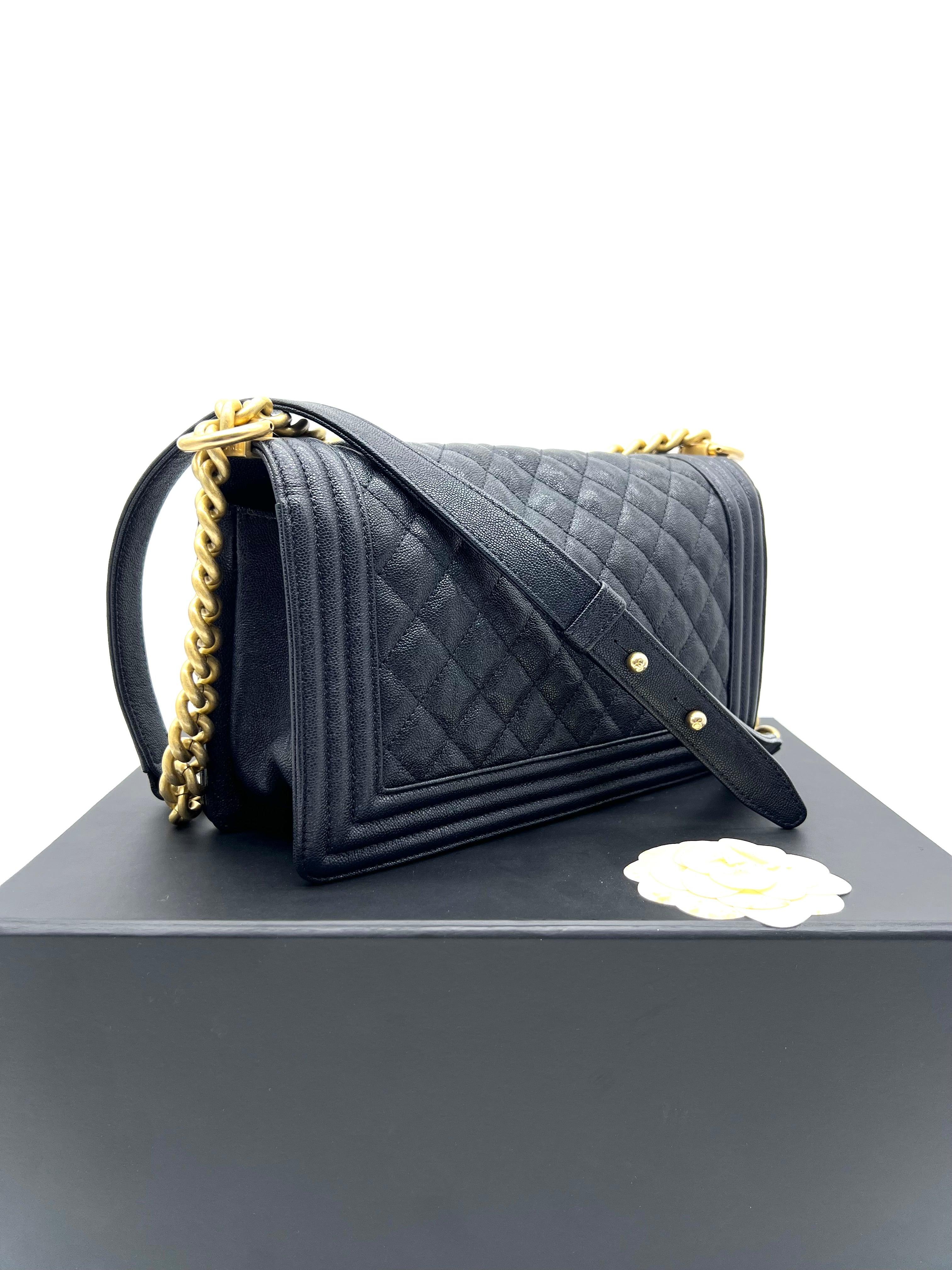 CHANEL Leboy Medium Chevron Calf Leather - Reeluxs 