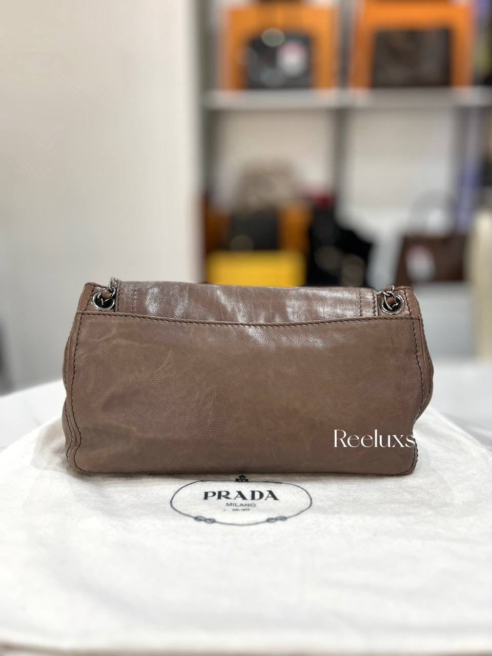 Prada Glace Calf Leather Shoulder Bag