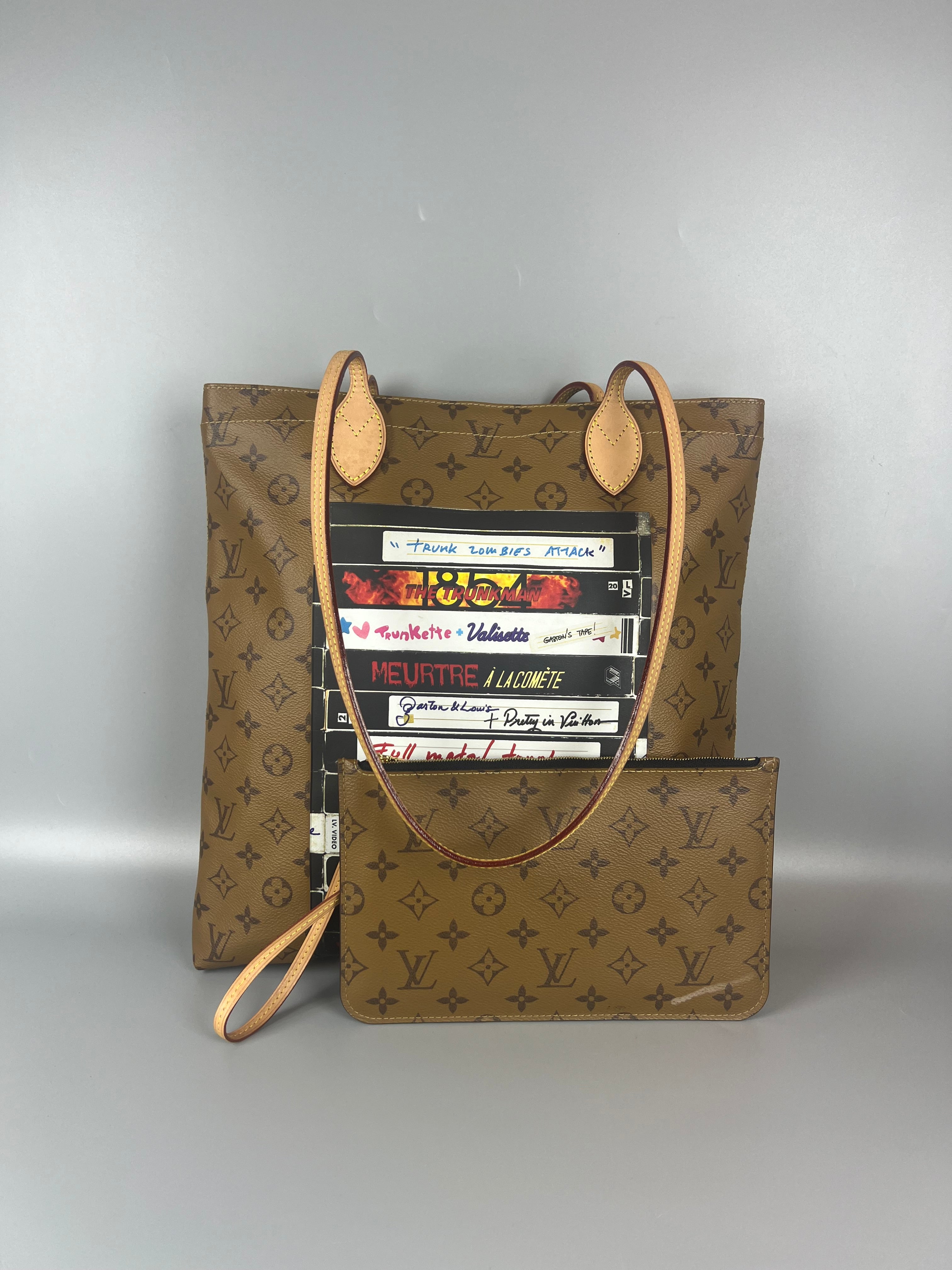 LOUIS VUITTON Carry It Tote Limited Edition VHS Tape Reverse Monogram Canvas