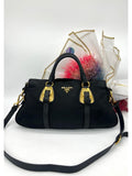 PRADA Nylon Tessuto Soft Calf Two Way Tote - Reeluxs 
