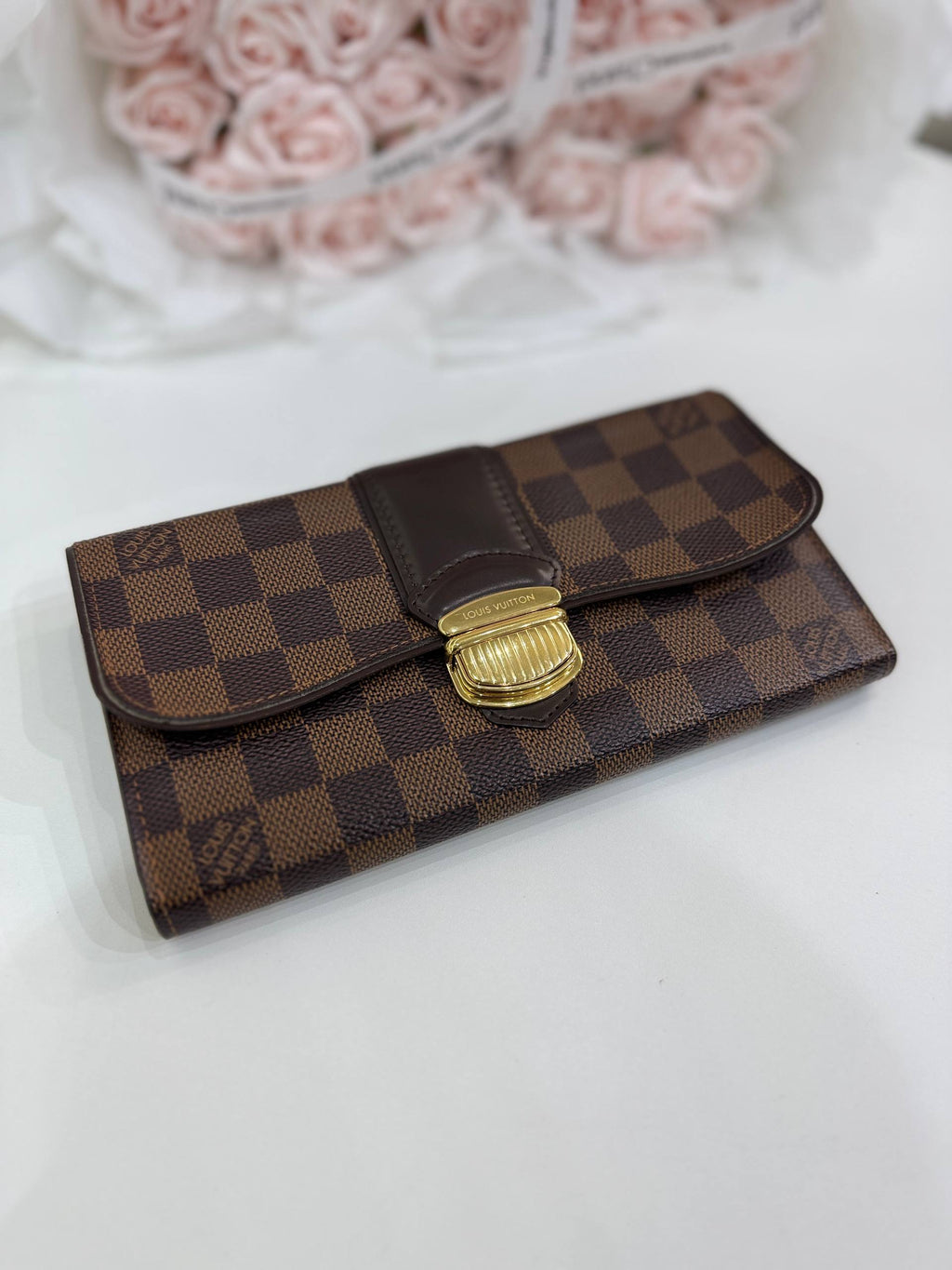 LOUIS VUITTON Damier Ebene Portefeuille Sistina Wallet