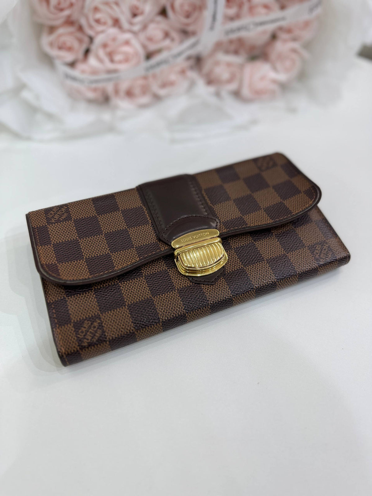 LOUIS VUITTON Damier Ebene Portefeuille Sistina Wallet