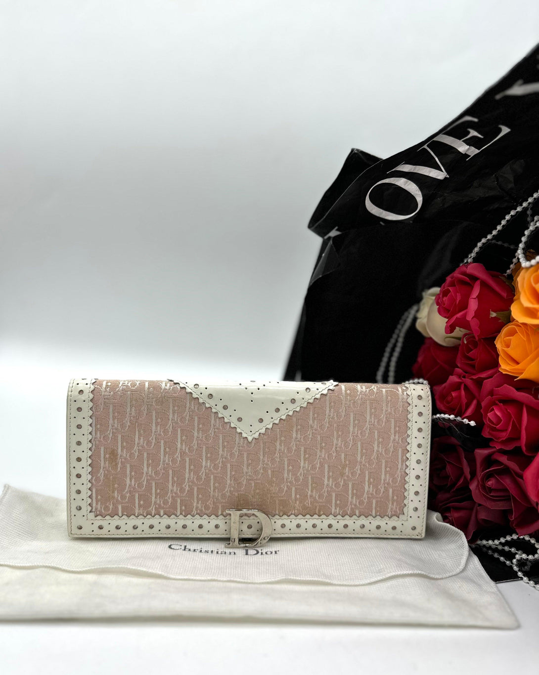 DIOR Pink Leather Long Wallet - Reeluxs 