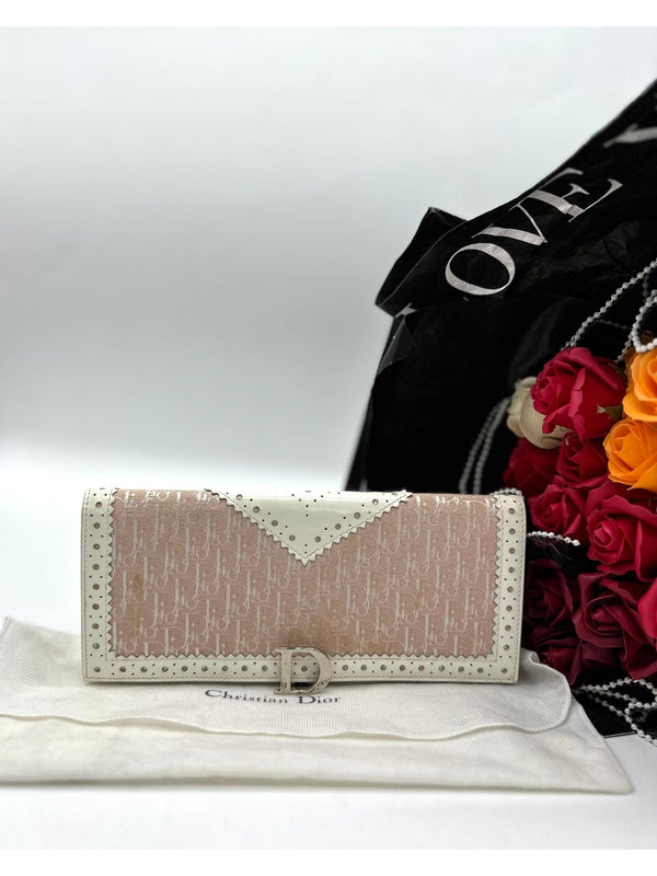 DIOR Pink Leather Long Wallet - Reeluxs 