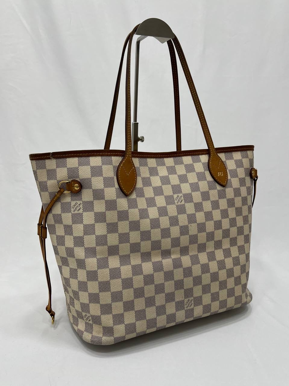 LOUIS VUITTON LV Neverfull MM Damier Azur Tote Handbag