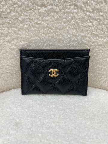 2023 FULL SET CHANEL Classic Card Holder Wallet GHW ( Microchip )