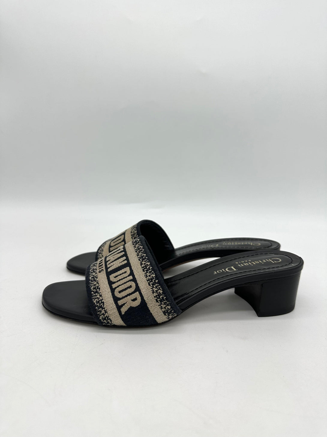 CHRISTIAN DIOR Canvas & leather Sandals 36 - Reeluxs 