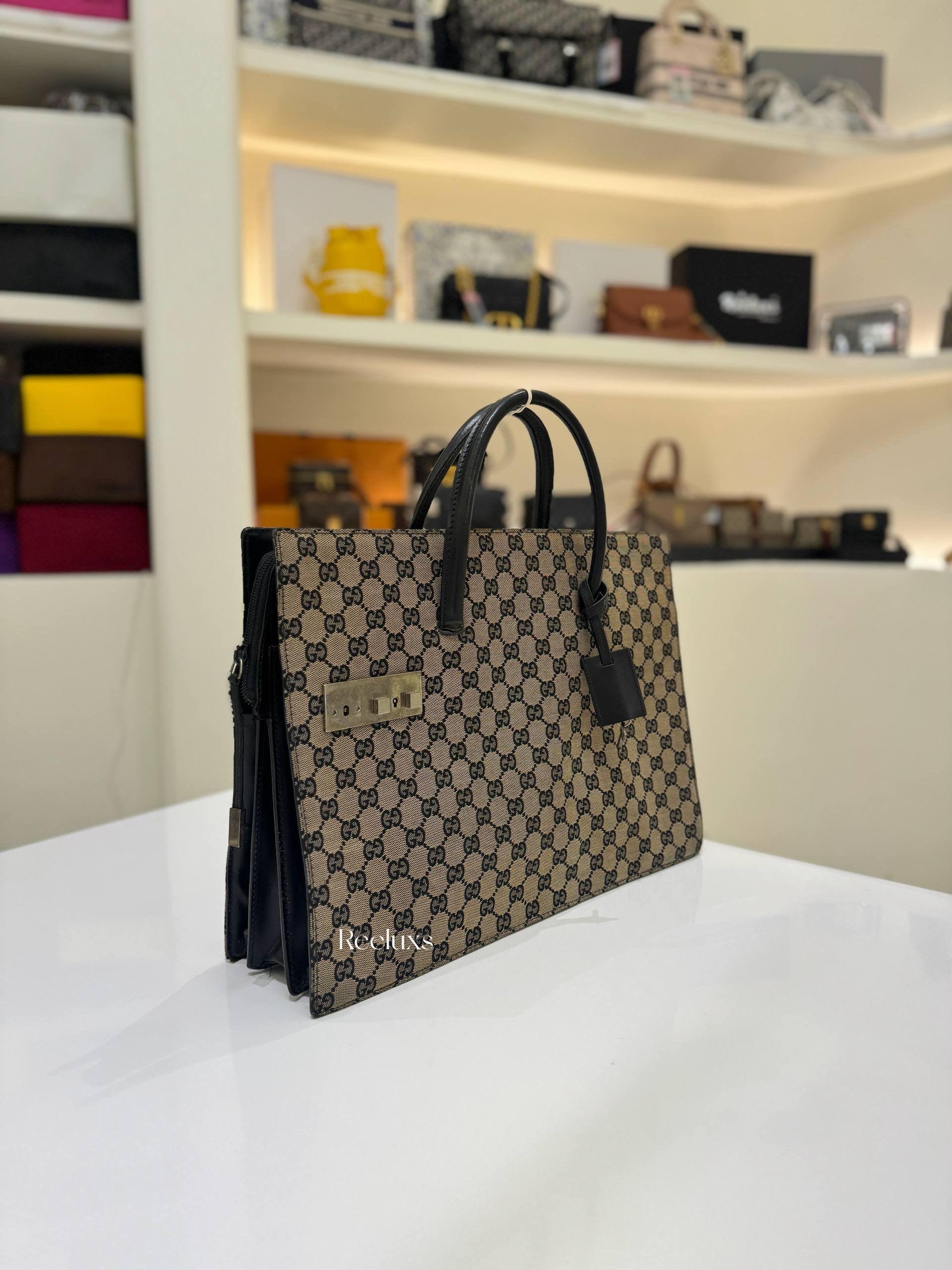 GUCCI Gg Supreme Wed Sherry Line Handbag