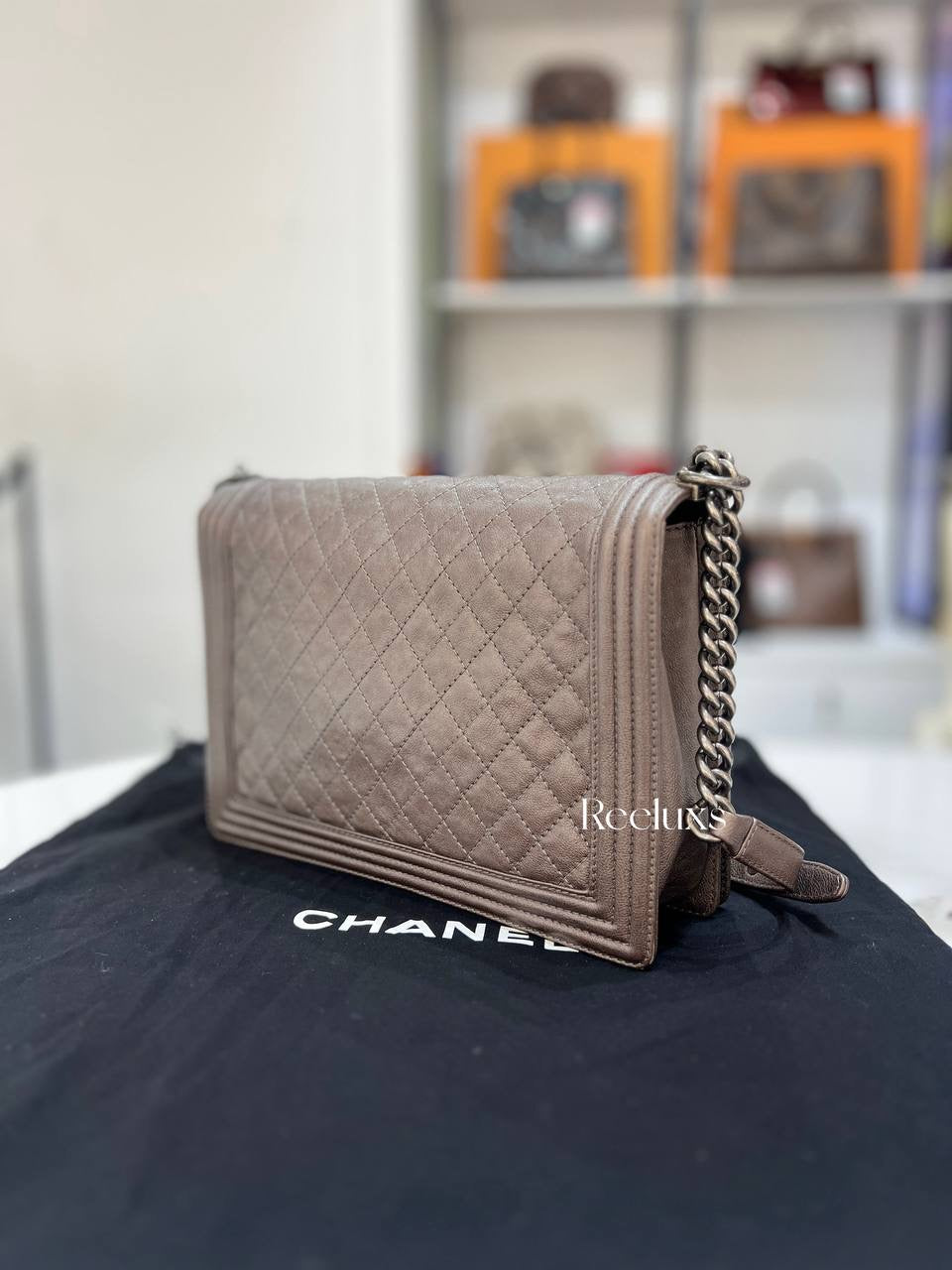 Chanel Boy Bag Medium Chain Shoulder Bag