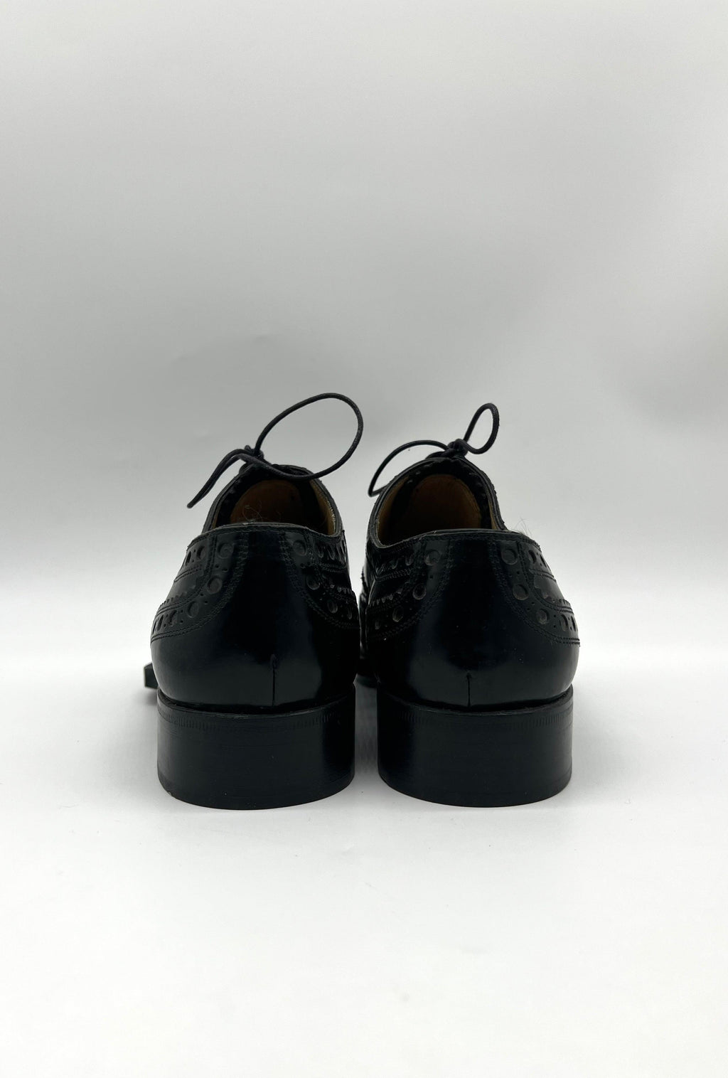 Rare Cole Haan Werner Shoes 10D Hand Made in Italy Black Wingtip Brogues - Reeluxs 