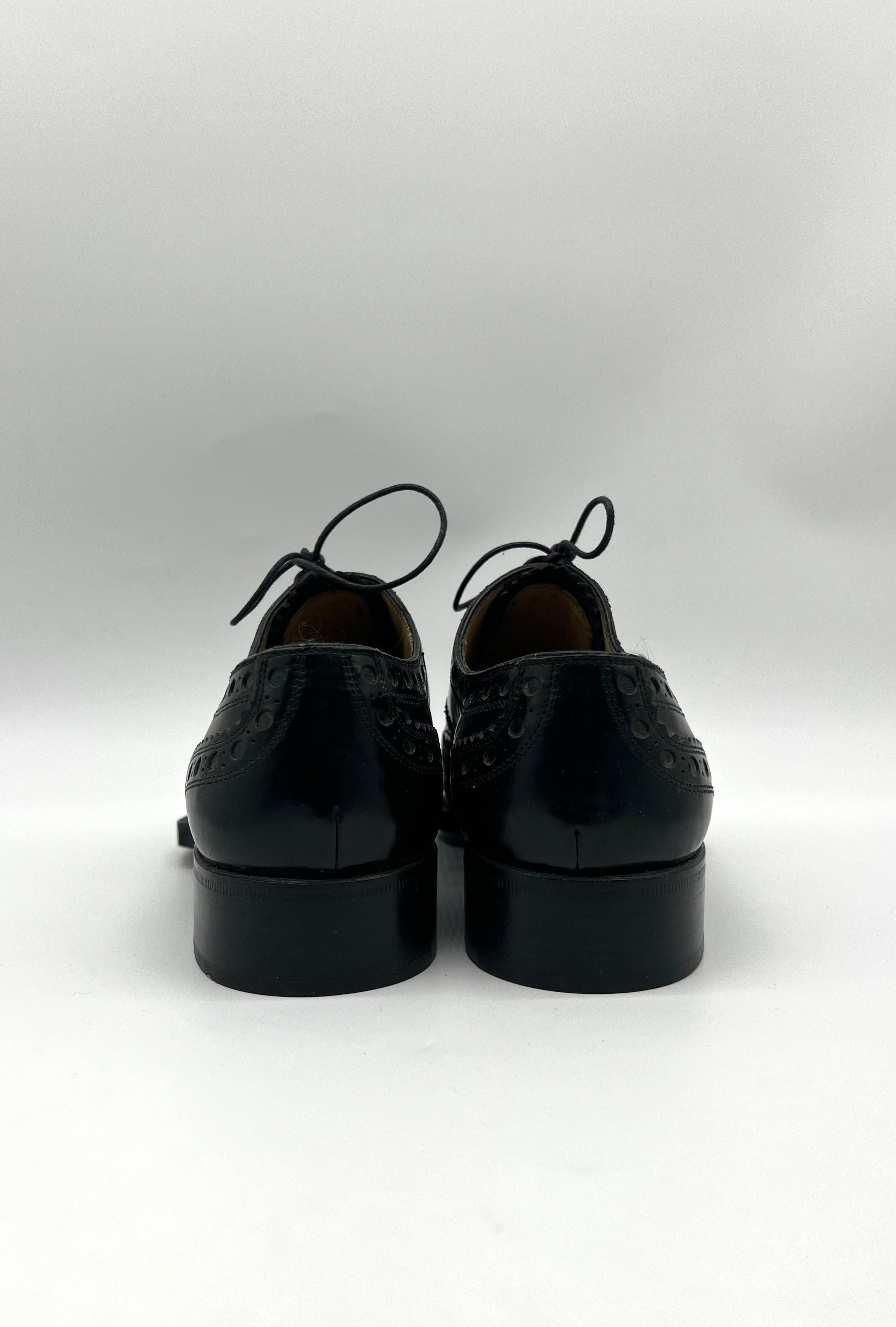 Rare Cole Haan Werner Shoes 10D Hand Made in Italy Black Wingtip Brogues - Reeluxs 