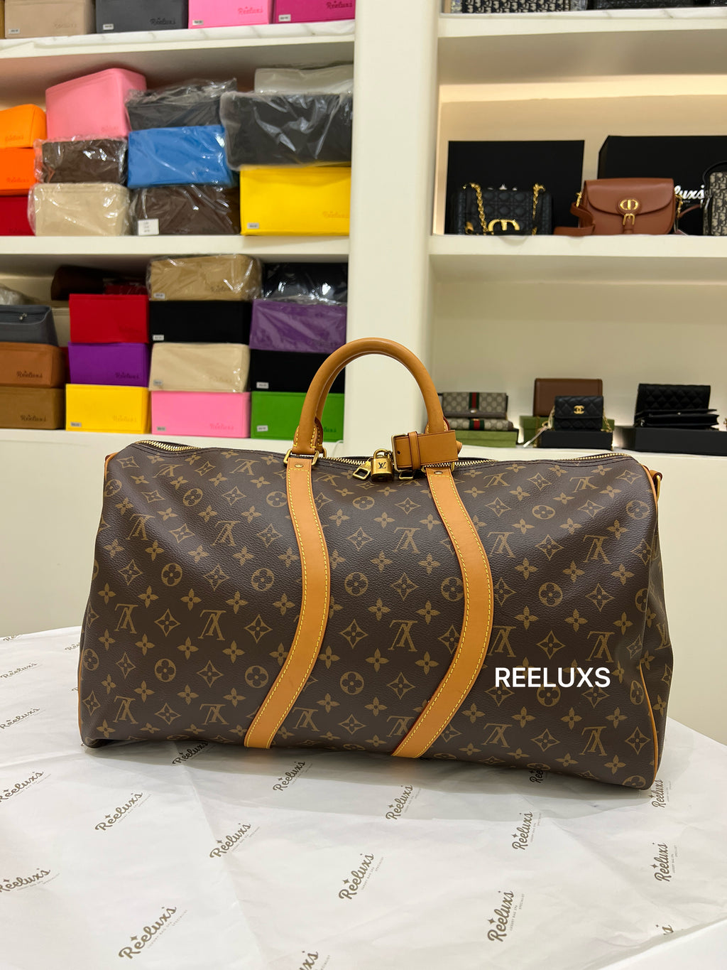 LOUIS VUITTON Monogram Canvas Keepall Bandoulière 50