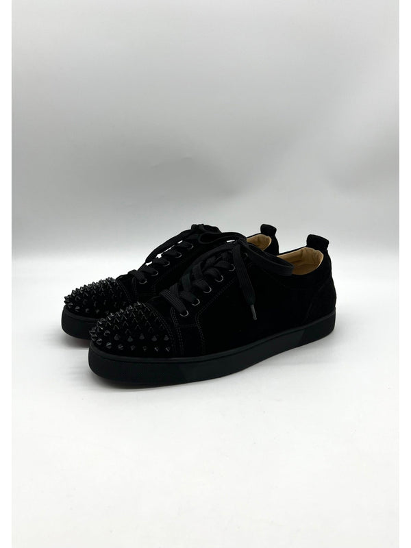 Christian Louboutin Junior Spikes Suede Black Sneakers Shoe Size 44 - Reeluxs 