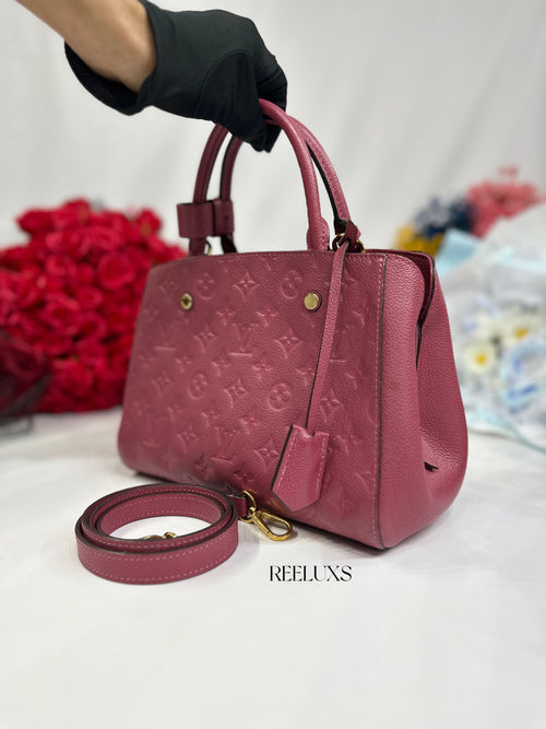 Louis Vuitton LV  Montaigne Bag crafted Monogram Empreinte leather