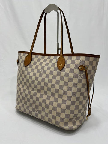 LOUIS VUITTON LV Neverfull MM Damier Azur Tote Handbag