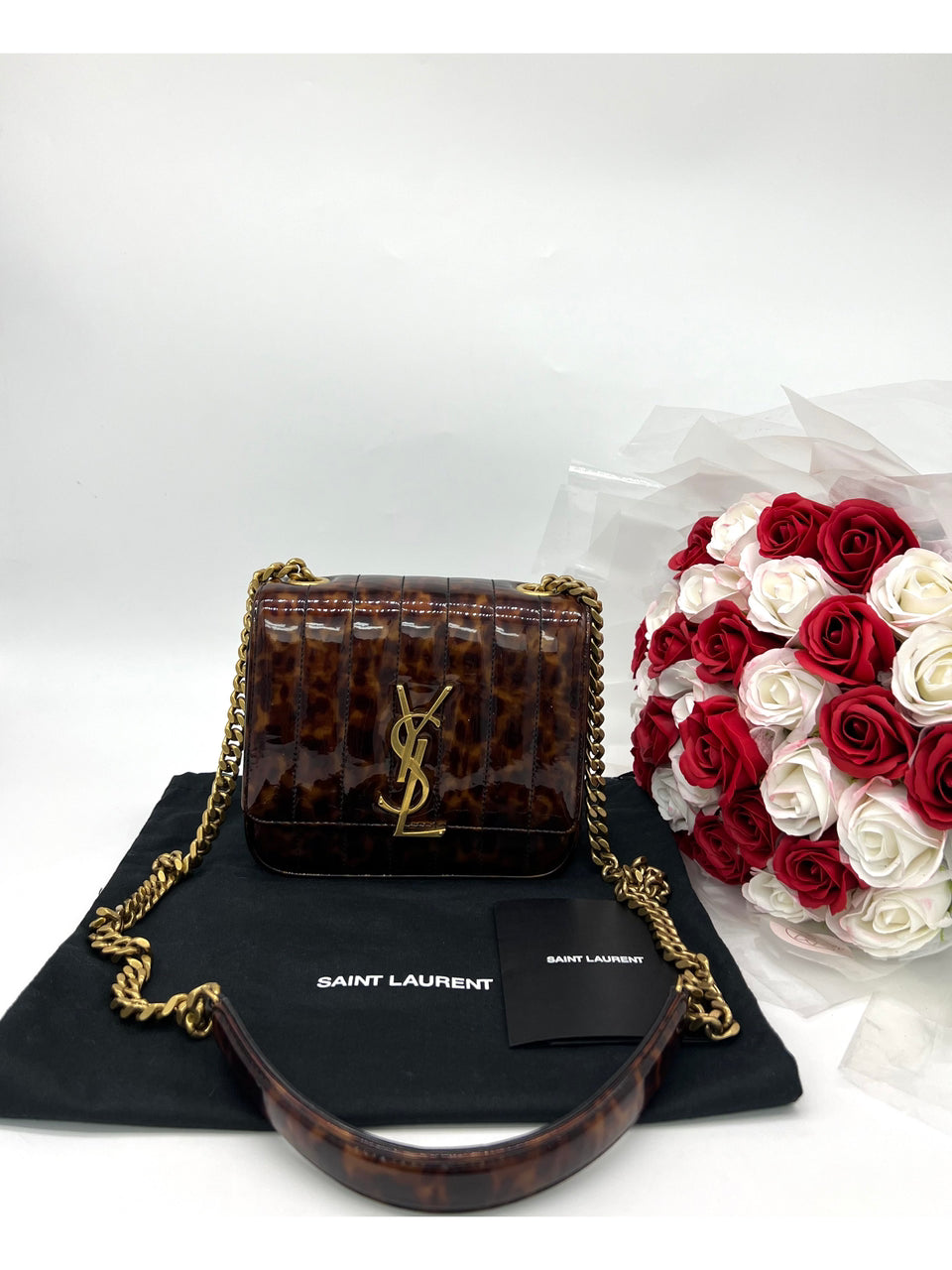 Saint Laurent Small Vicky Tortoiseshell Bag - Reeluxs 