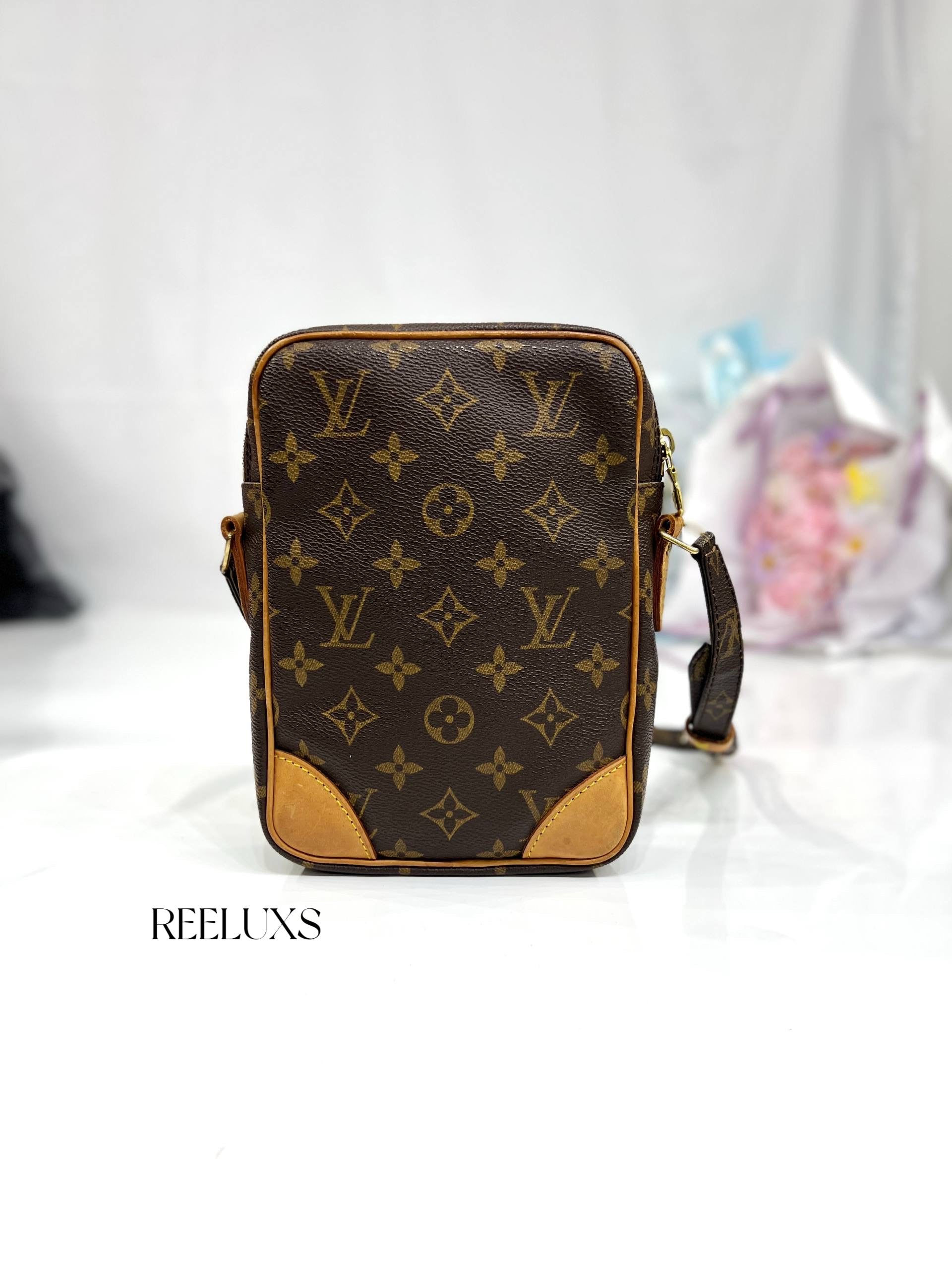 LOUIS VUITTON Danube Monogram Canvas Shoulder Bag For Women