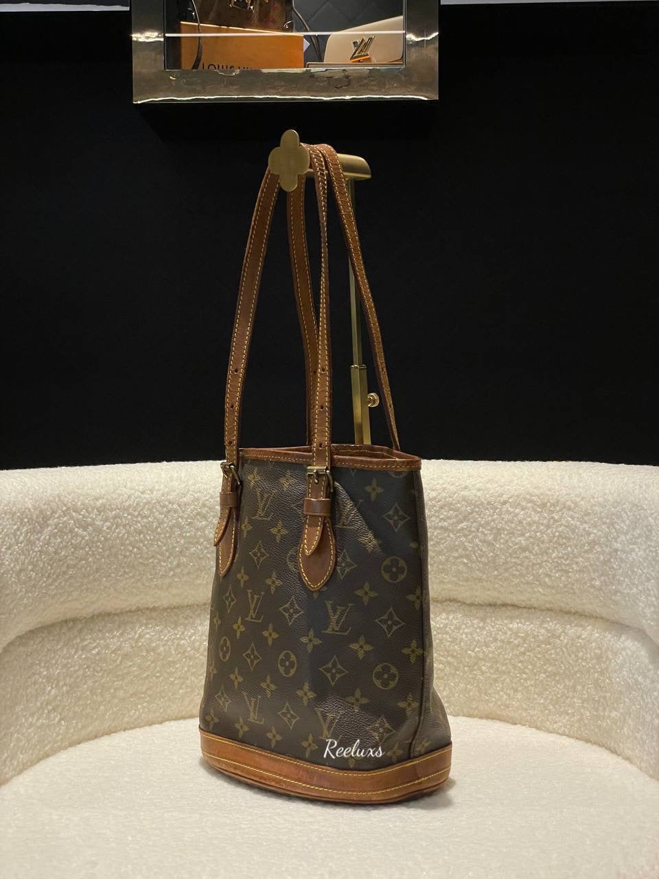 LOUIS VUITTON LV Monogram Canvas Bucket Shoulder Bag