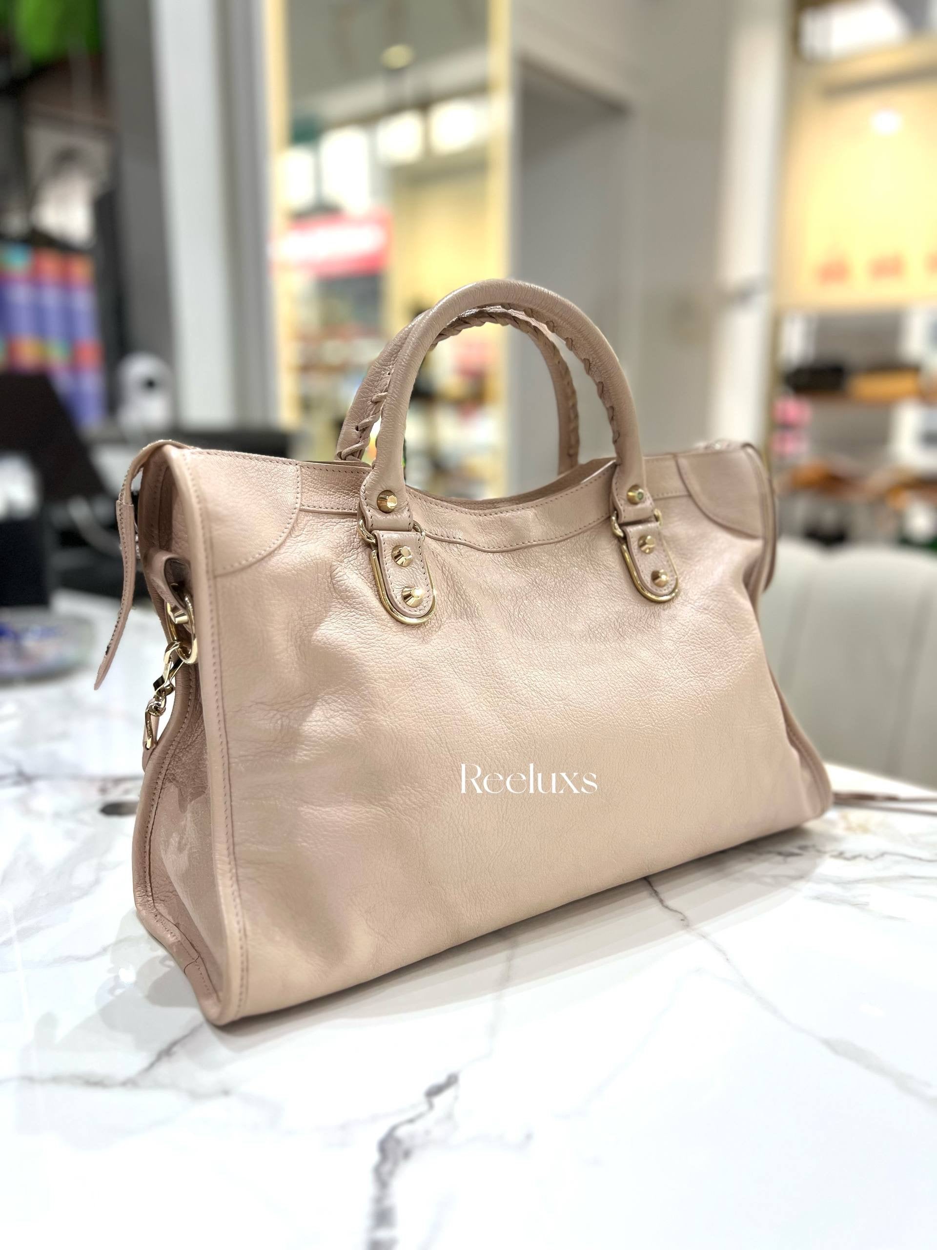 BALENCIAGA Classic Medium Metallic Edge City Bag