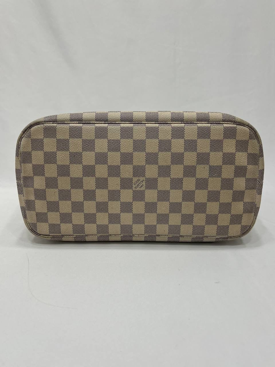 LOUIS VUITTON LV Neverfull MM Damier Azur Tote Handbag