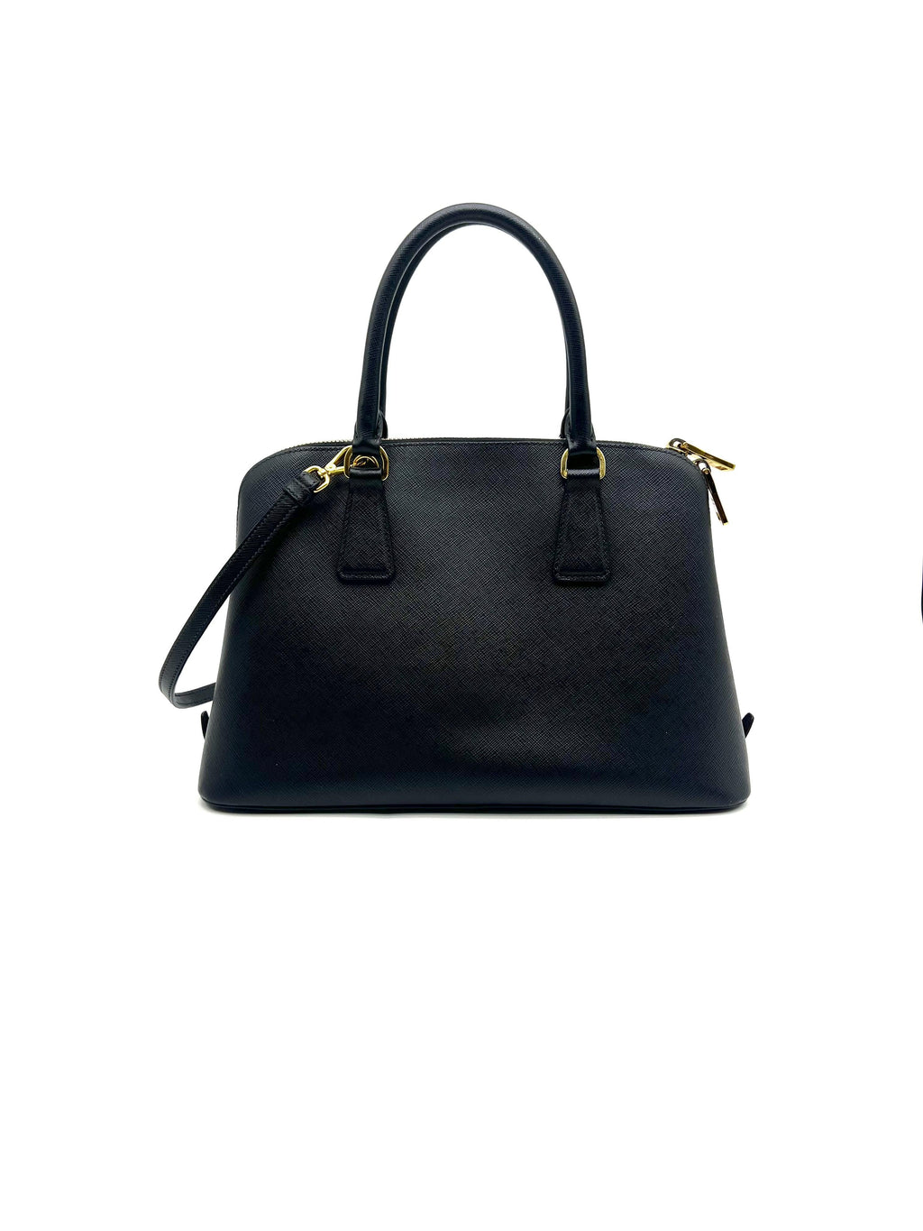 PRADA Lux Medium Promenade Saffiano Leather Shoulder&Hand Bag Nero BL0837 - Reeluxs 