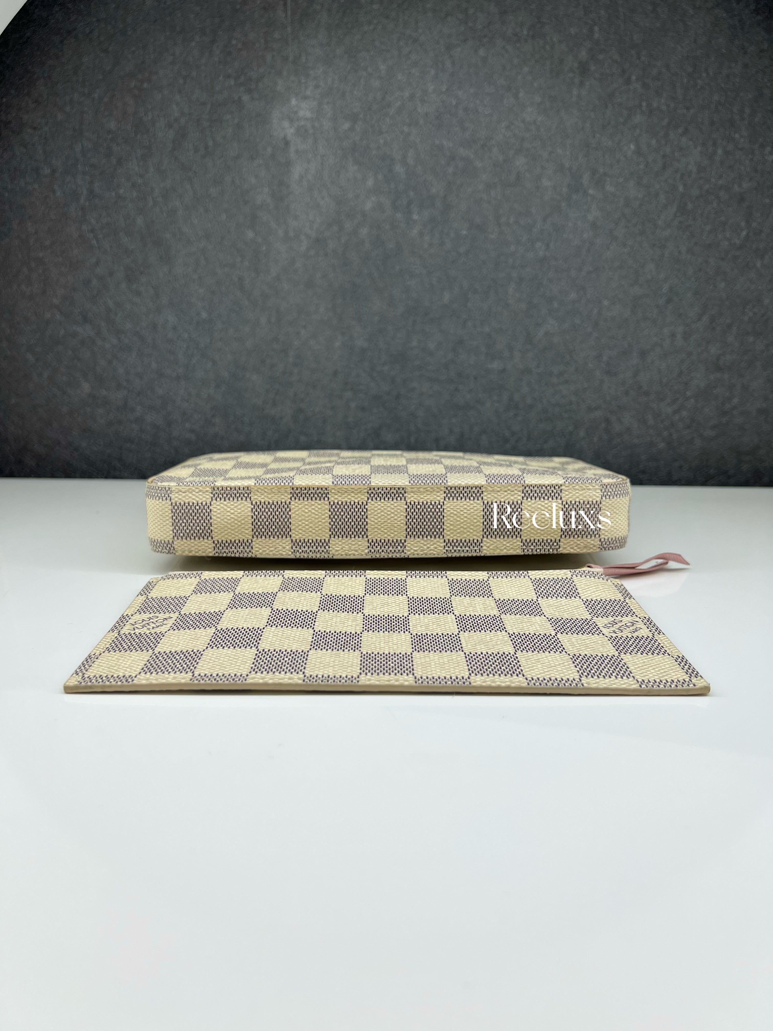 LOUIS VUITTON LV Pochette Felicie Damier Azur Canvas Slingbag