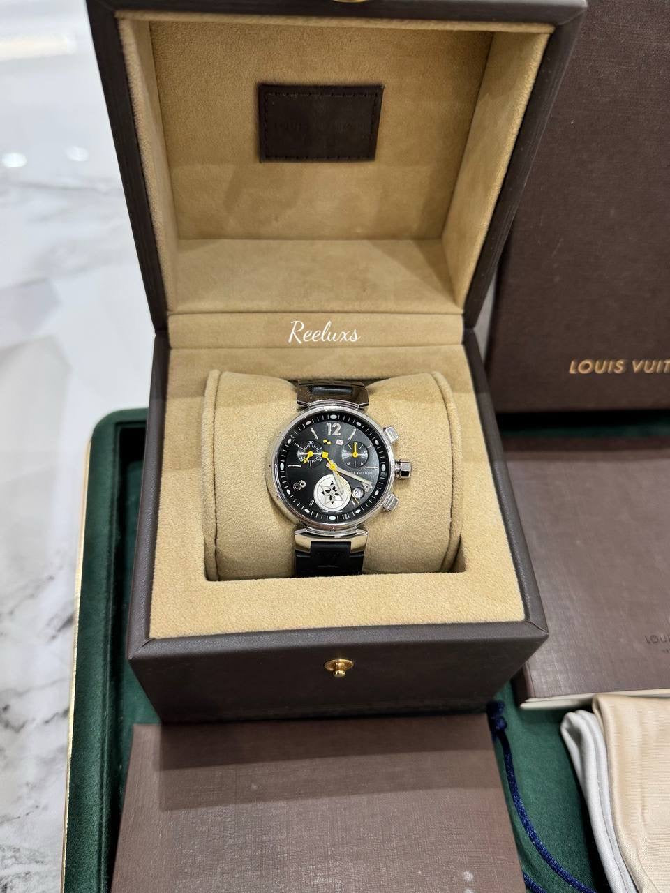FULL SET LOUIS VUITTON LV Tambour Lovely Cup Chronograph Watch