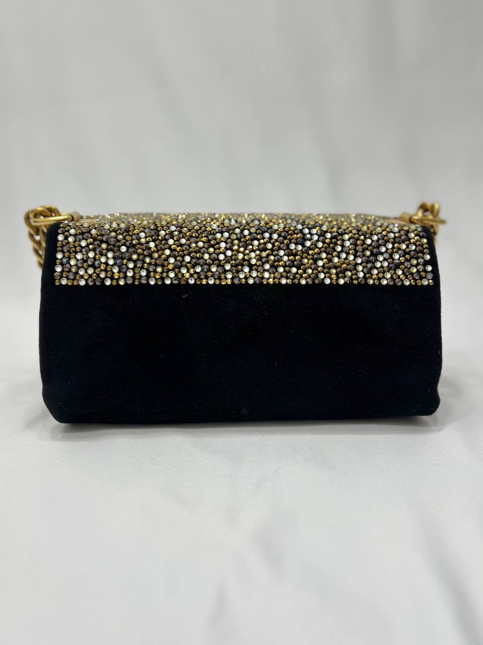 VERSACE Strass Embellished Palazzo Medusa Chain Bag