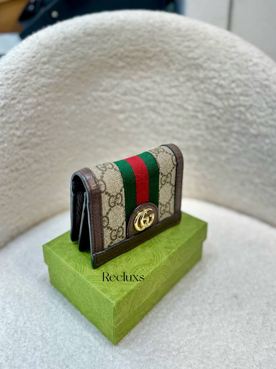 FullSet GUCCI Ophidia GG Supreme Bi-fold Wallet