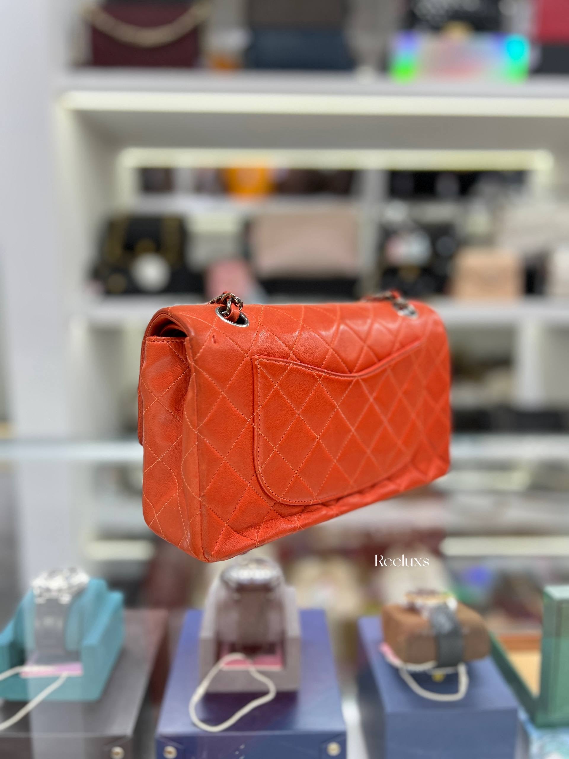 CHANEL Orange Classic Flap Bag