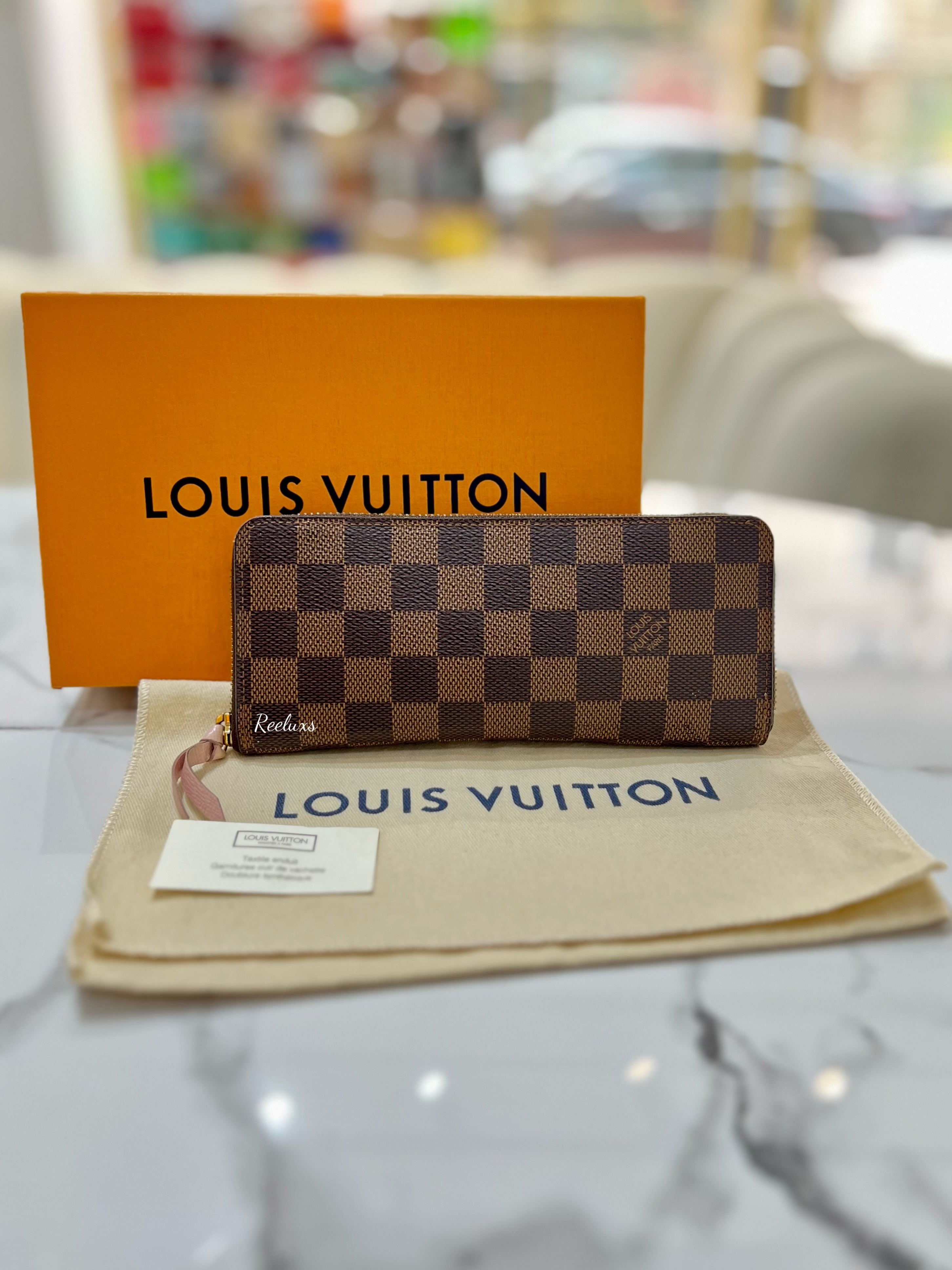 LOUIS VUITTON LV Clemence Long Zip Around Wallet