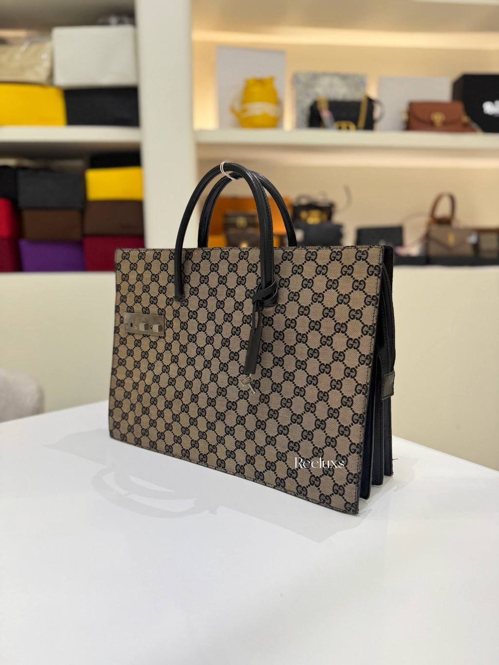 GUCCI Gg Supreme Wed Sherry Line Handbag