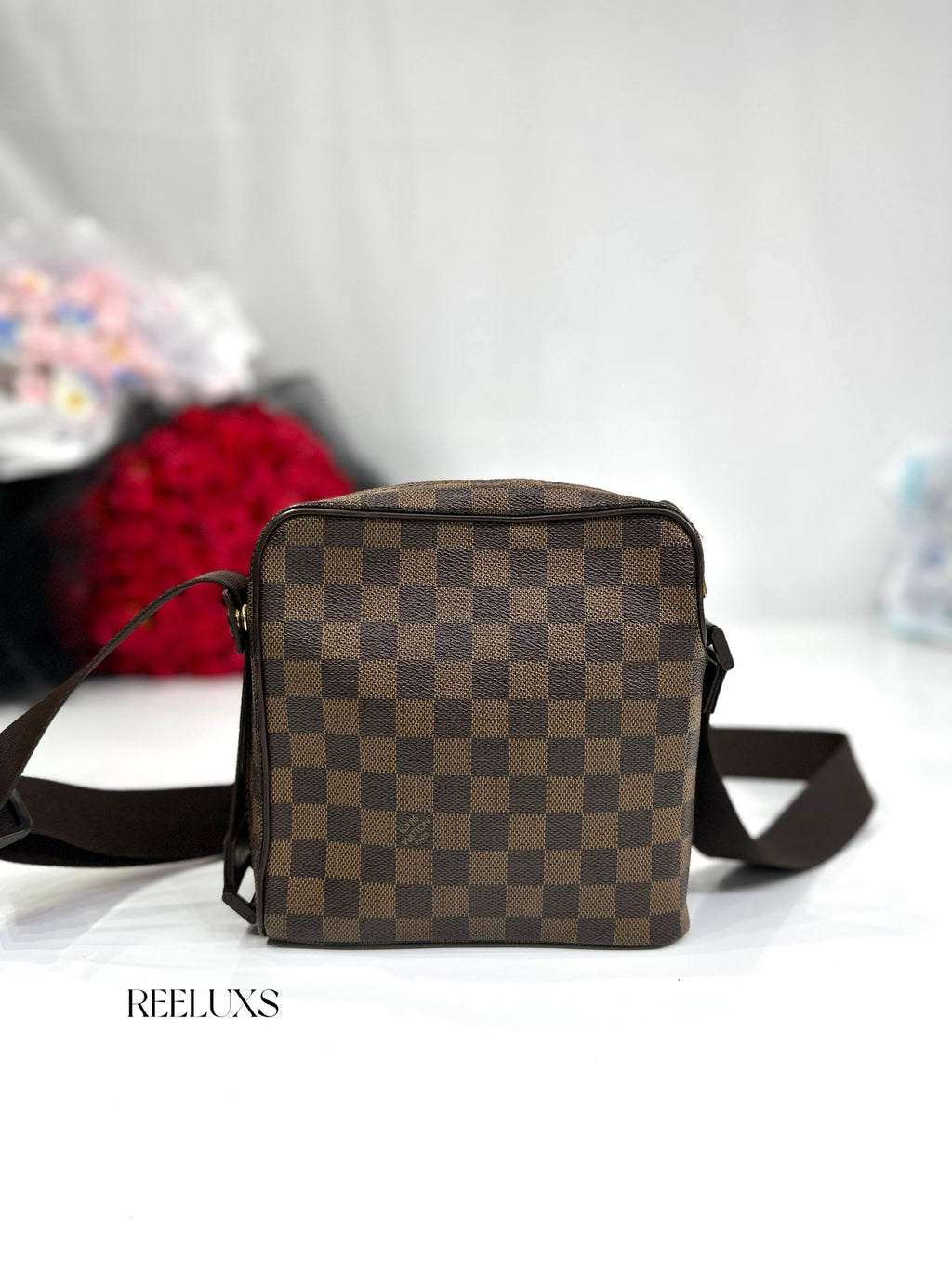 LOUIS VUITTON LV Damier Olaf PM Pochette Shoulder Bag