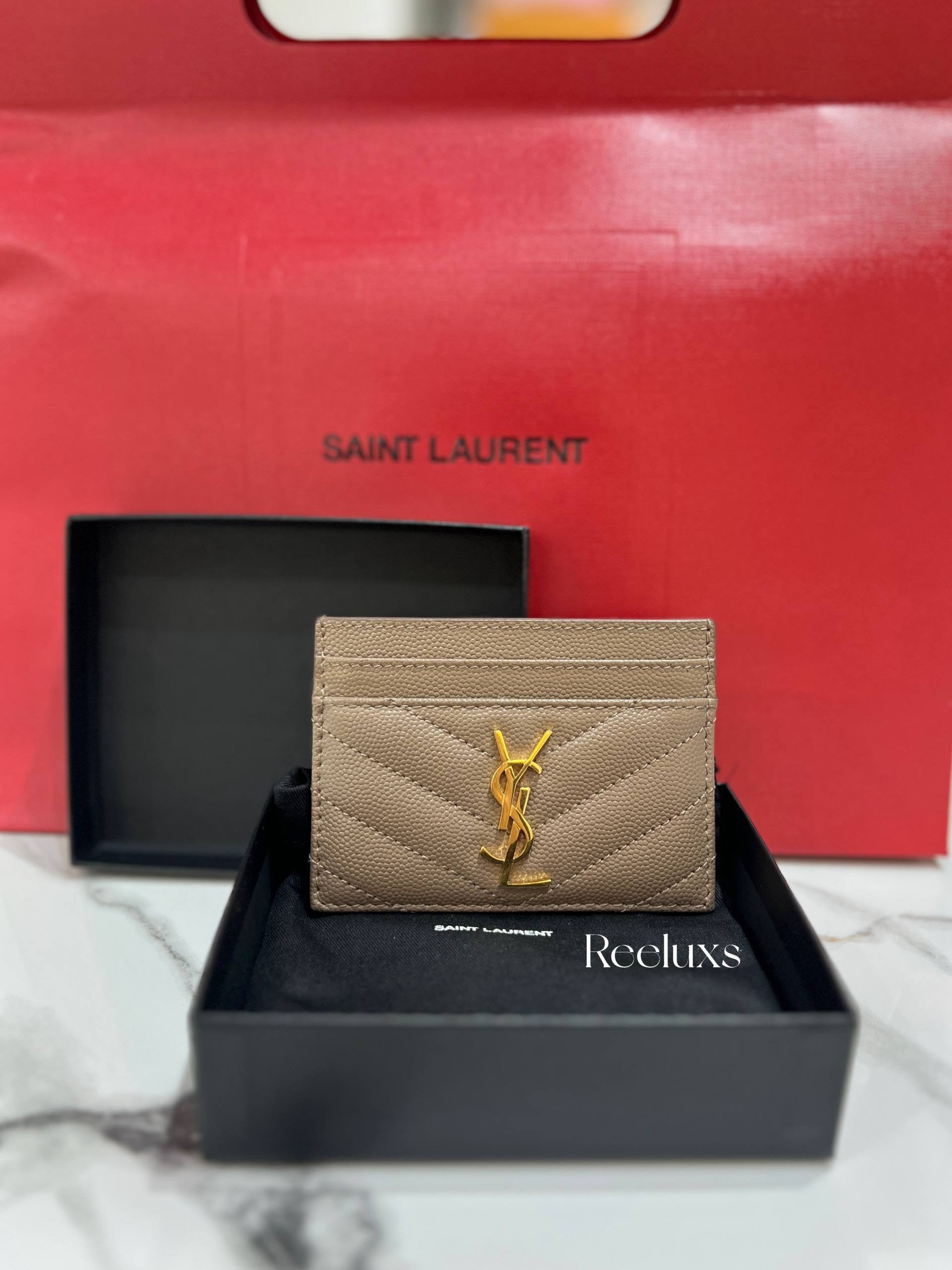 Fullset SAINT LAURENT Cassandre Matelassé Card Holder