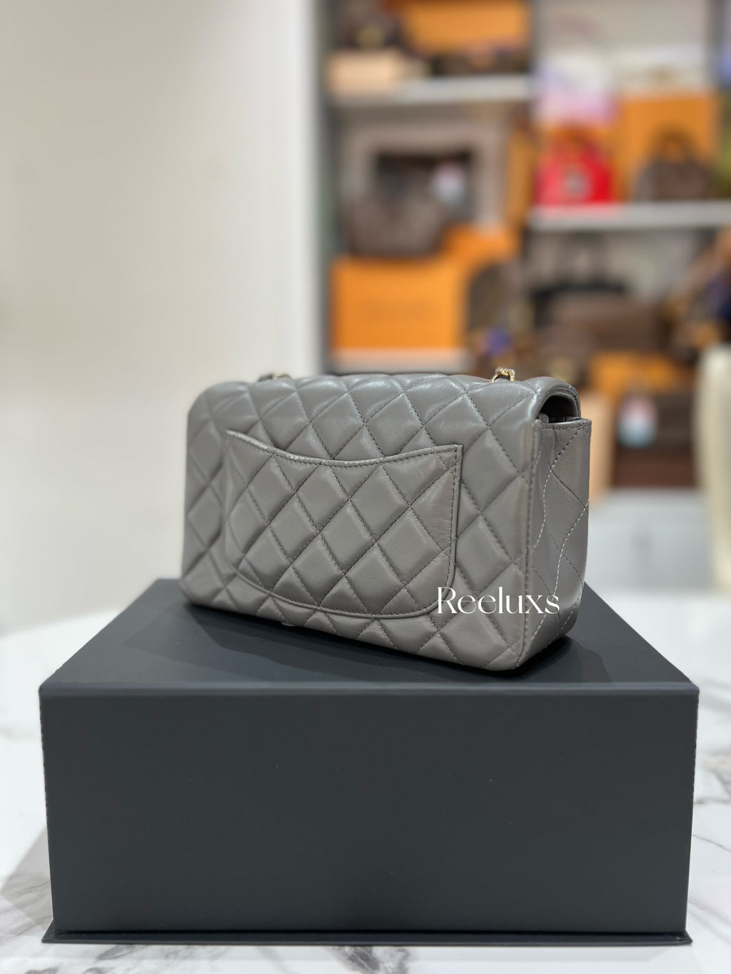 CHANEL Classic Mini Rectangular Single Flap Bag Full set