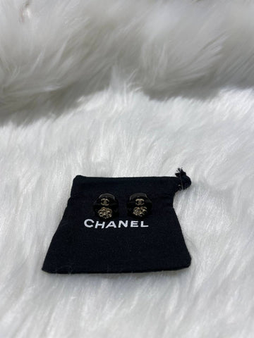 CHANEL Metal And Strass Earrings Resin Gold For Women