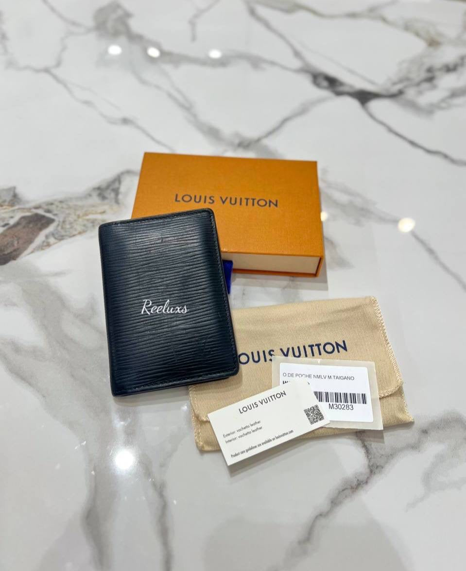 LOUIS VUITTON LV  Pocket  Organizer Epi leather Card Holder