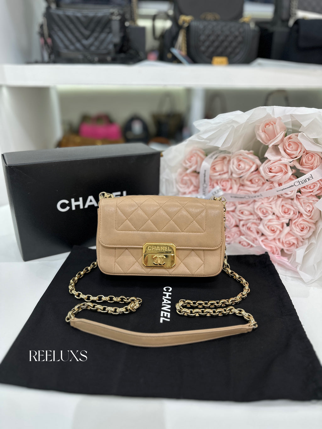 CHANEL Chic With Me Flap Quilted Lambskin Shoulder Bag