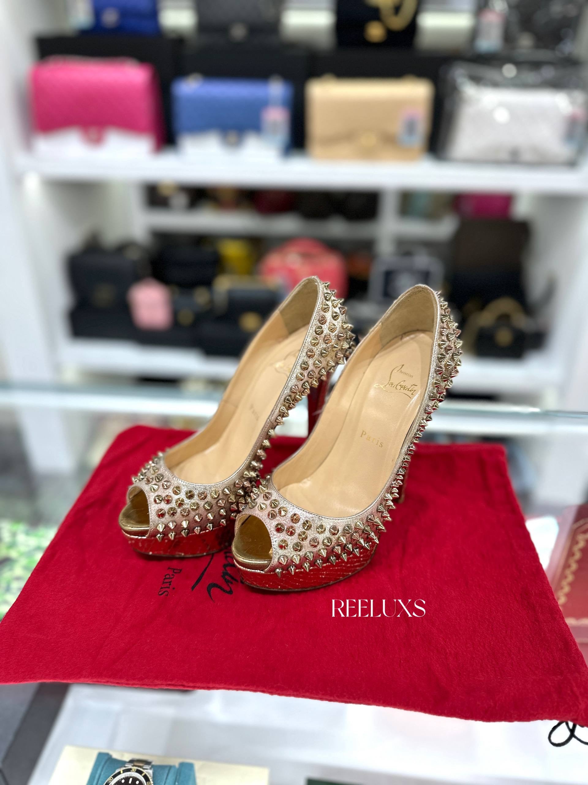 CHRISTIAN LOUBOUTIN Lady Peep Spikes