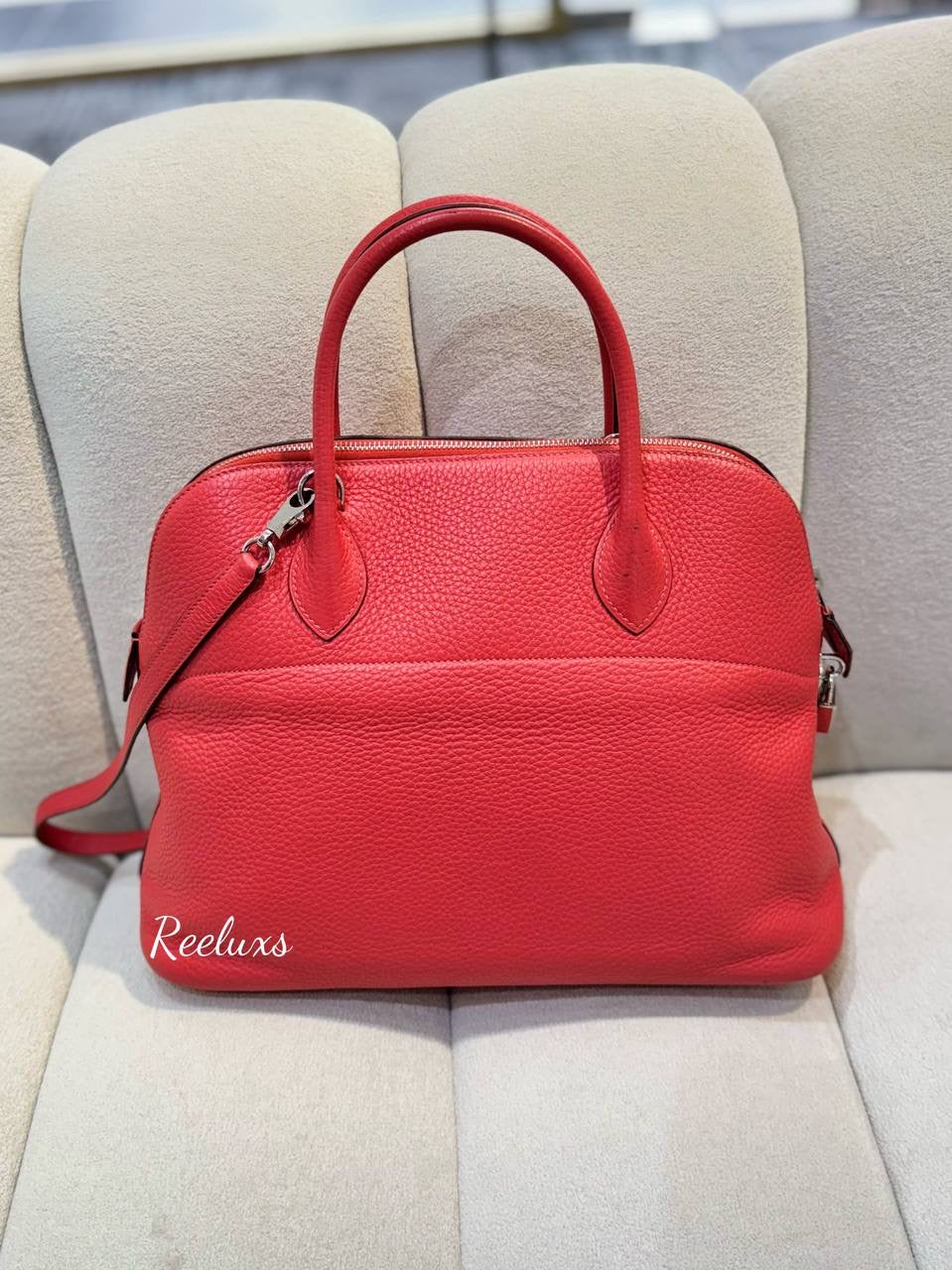 HERMES Bolide 35 PHW Tote Handbag
