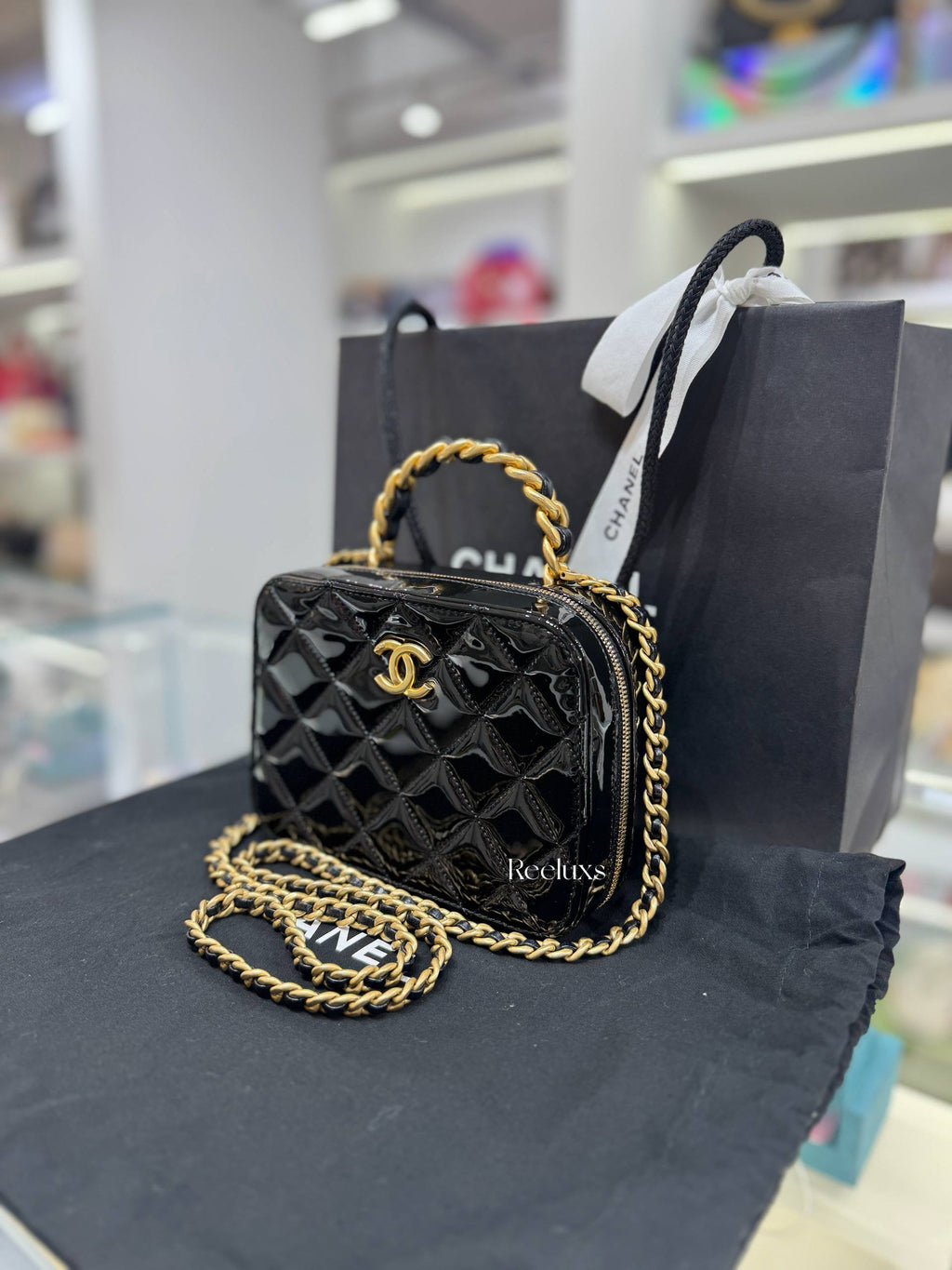 CHANEL Small Patent Vanity Case