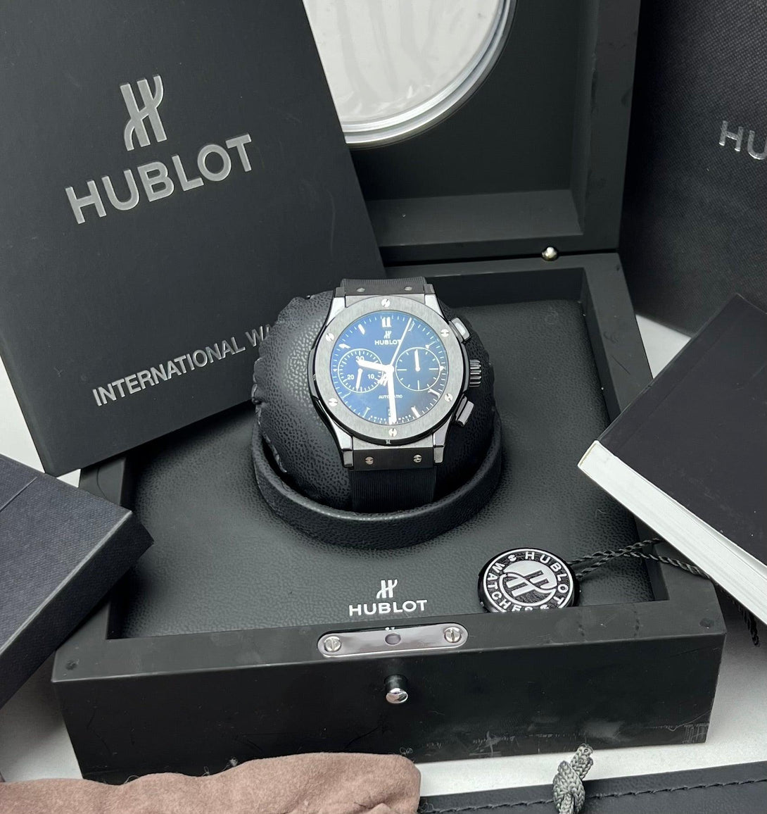 Full Set HUBLOT BIG Big Bang Unico 42mm TI/Rubber Black Men Watch - Reeluxs 