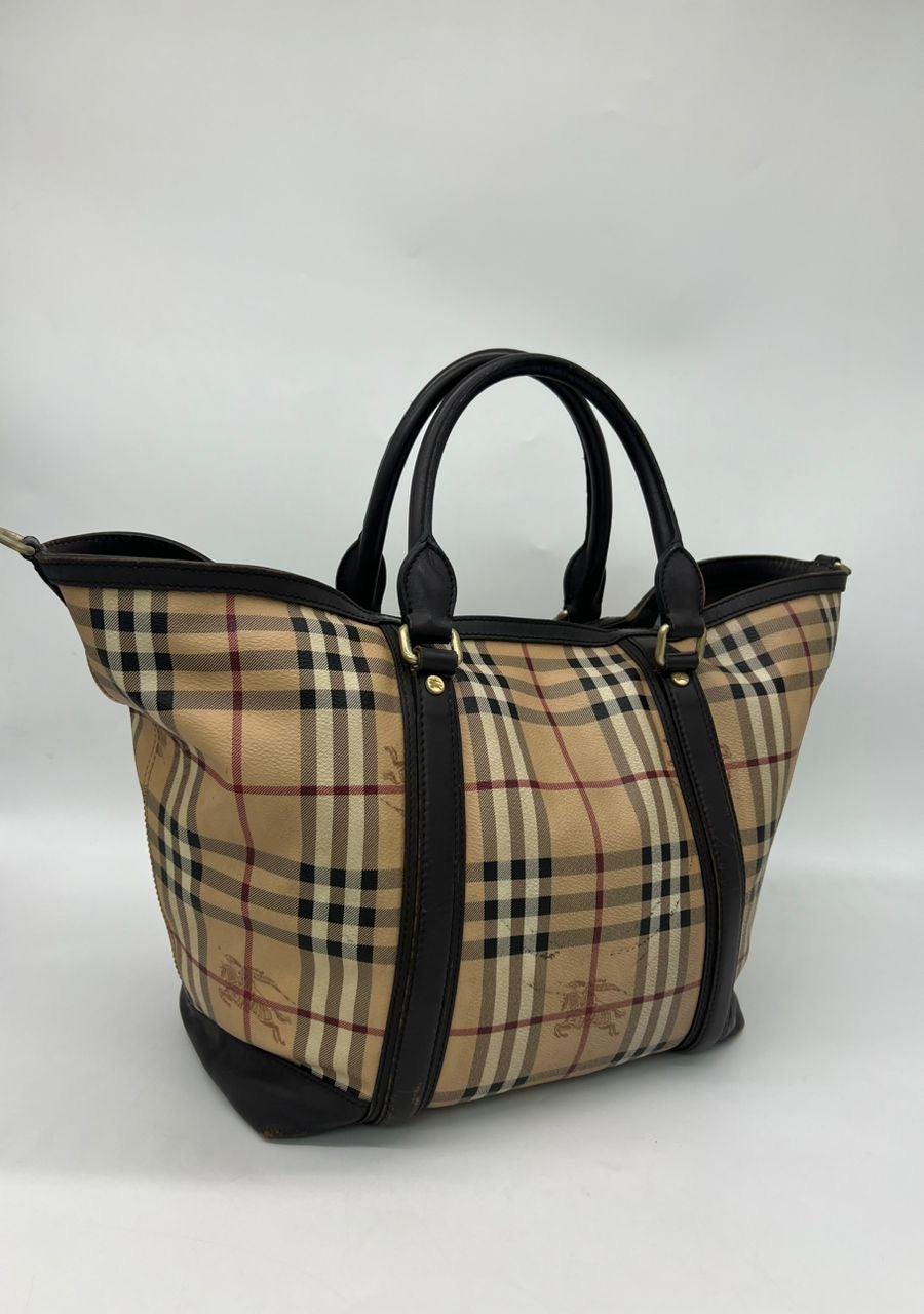 BURBERRY Haymarket Check Jameson Tote - Reeluxs 