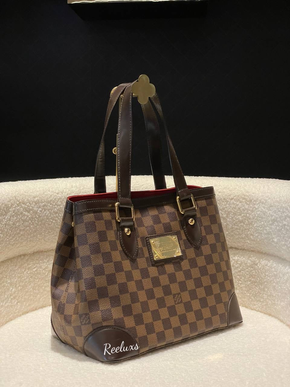LOUIS VUITTON LV Damier Ebene Hampstead PM Tote Handbag