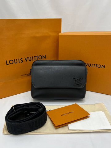 2024 FULL SET LOUIS VUITTON LV Fastline Messenger Aerogram M22482 Black Bag