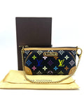 LOUIS VUITTON Black Monogram Multicolore Milla MM Pochette Bag - Reeluxs 