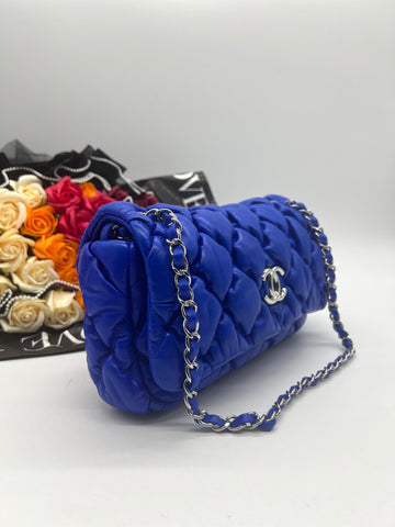 Chanel Special Edition Puffy Blue Flap Sling Bag - Reeluxs 