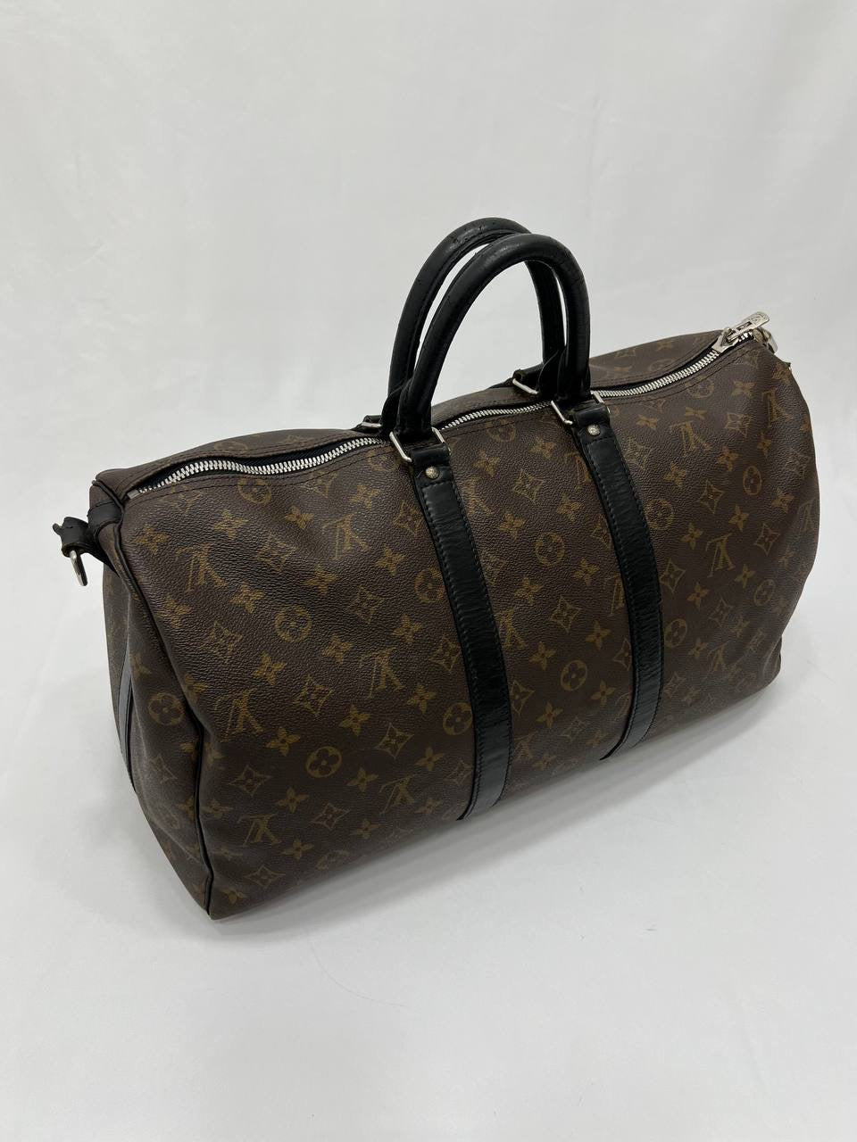 LOUIS VUITTON LV Monogram Macassar Keepall Bandouliere 45